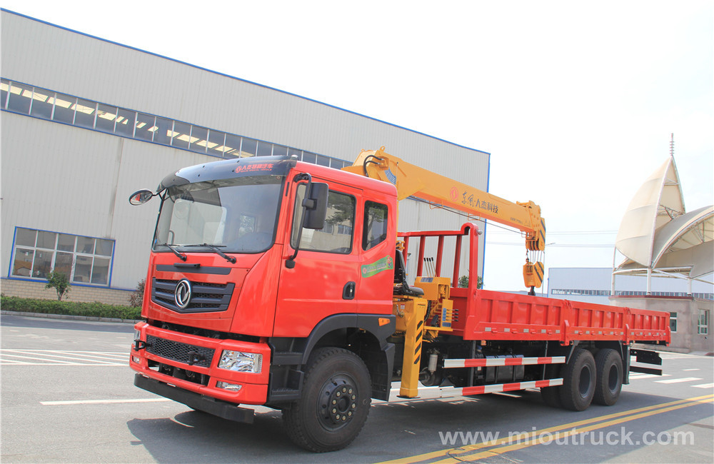 DongFeng Tianjin 6*4 chassis truck-mounted crane UNIC 160 horsepower truck with crane for sale