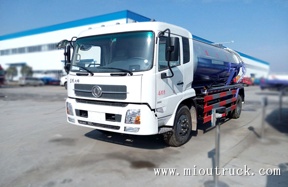 Dongfeng tianjin camion d’aspiration d’eaux d’égout de Euor4 de le 10CBM CLW5160GXWD4
