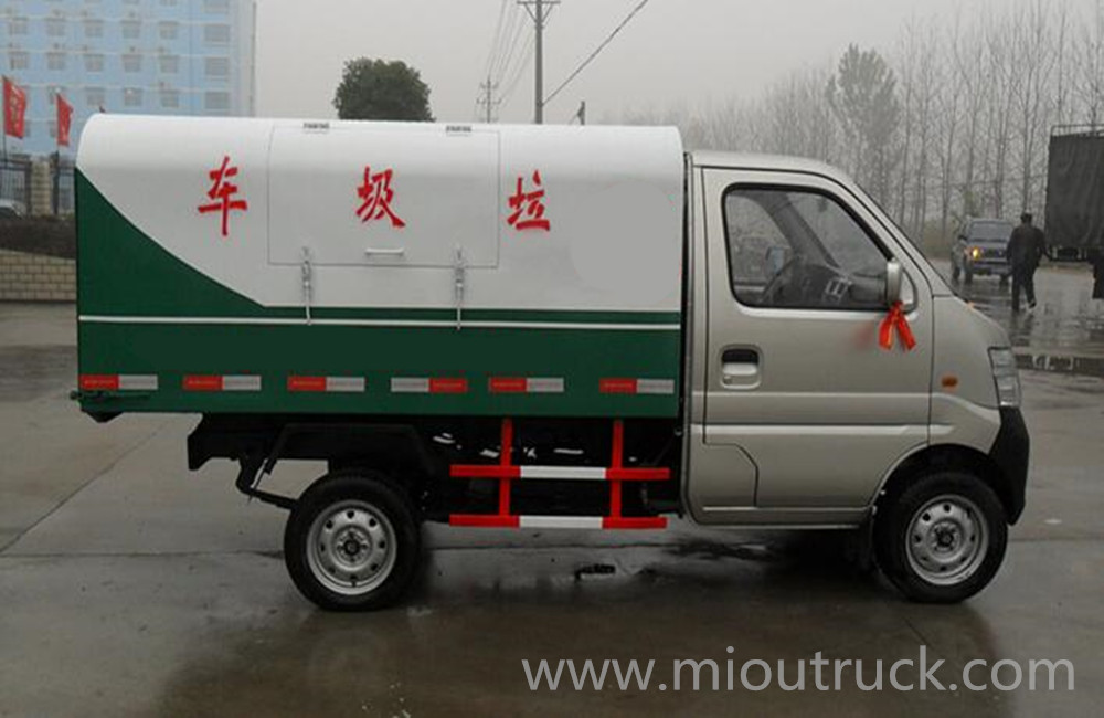 Small Dongfeng detachable container garbage collector truck for sale