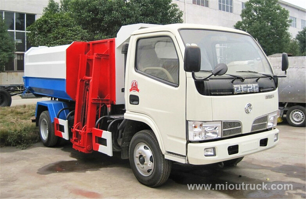 Used Dongfeng 4x2 small garbage truck  refuse collector garbage truck for sale