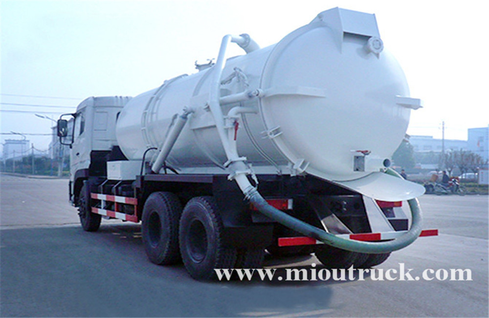 Dongfeng kinland 6 x 4 tipo 16 m³ volumen capacidad aguas residuales succión camión en venta