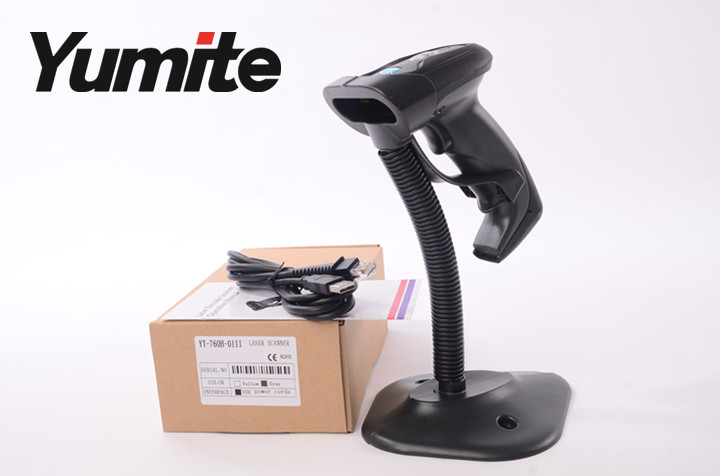 China barcode scanner--Auto sense wired laser barcode scanner with stand YT-760B