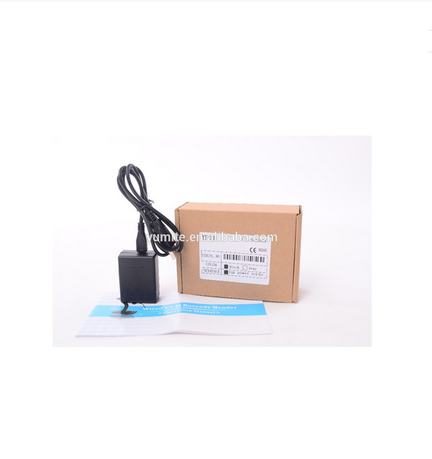 El nuevo portátil de YT-M302 cableado escáner de código de barras CCD 1D con mini usb barcode escáner para android tablet pc