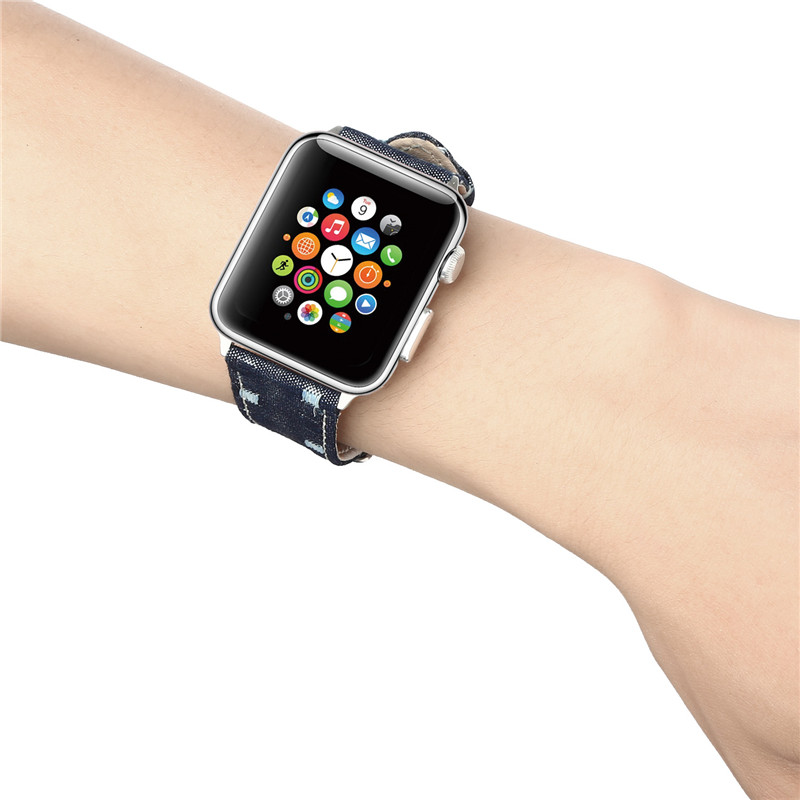CBAW05 Apple Watch Strap Cowboy Pattern Leather Watch Band