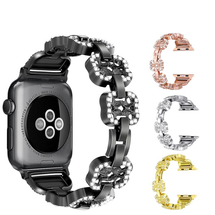 CBAW10 Fashionable Bling Rhinestone Stainless Steel Metal Wristband