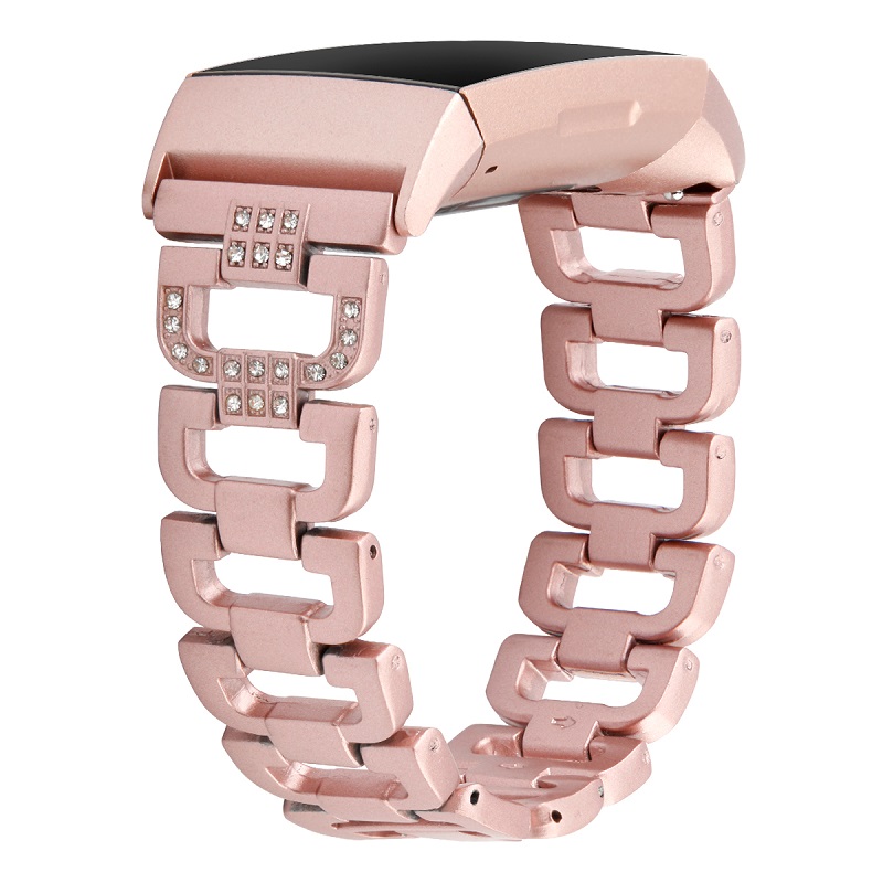 CBFC11 Metal Rhinestone Bracelet Strap For Fitbit Charge 3