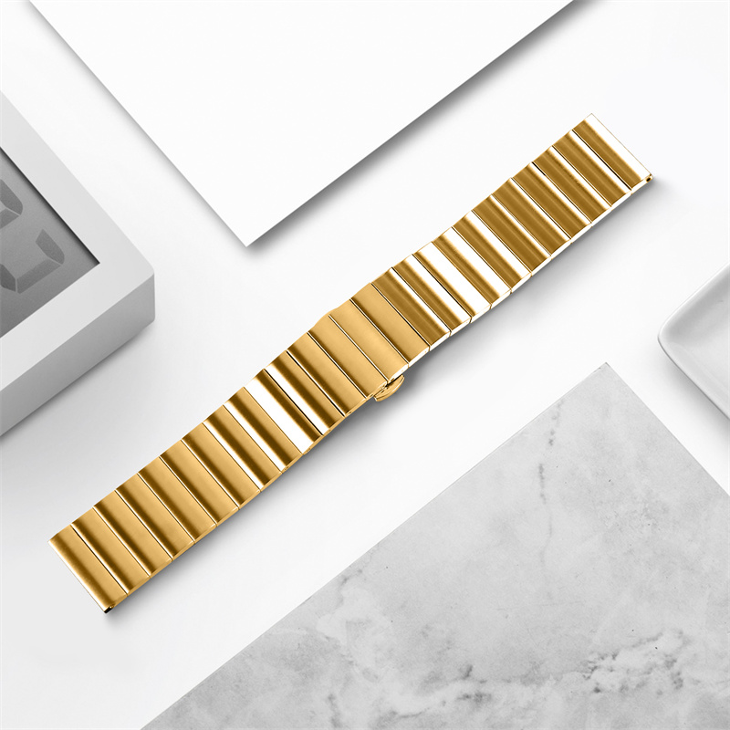 CBFC212 Butterfly Buckle Smartwatch Metal Stainless Steel Watch Band For Fitbit Versa Strap