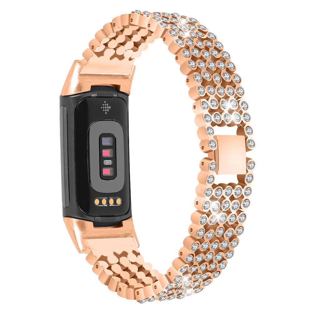 CBFC5-25 Großhandel Bling Metall Uhr Armbandarmband für Fitbit Ladung 5