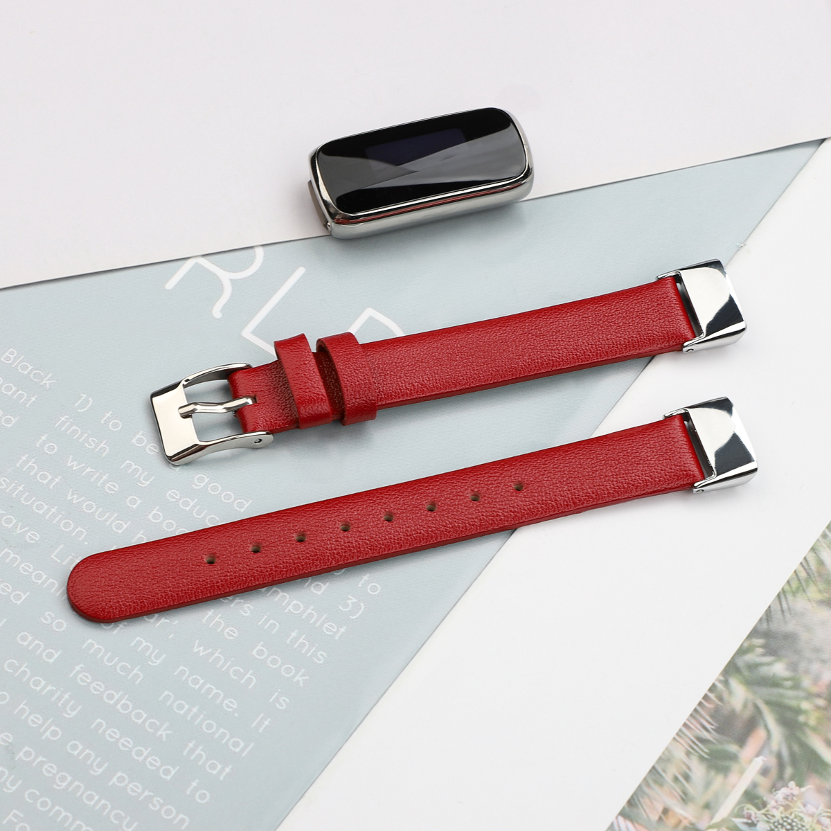 CBFL09 Mujeres Hombres Casuales Real Genuine Cuero Reloj Correas para Fitbit Luxe Watch Cinturón de cuero