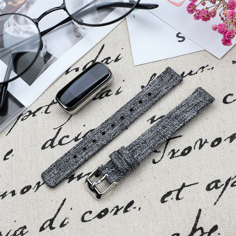 CBFL12 Wholesale Factory Price Canvas Watch Strap Band For Fitbit Luxe Wristband Smart Bracelet