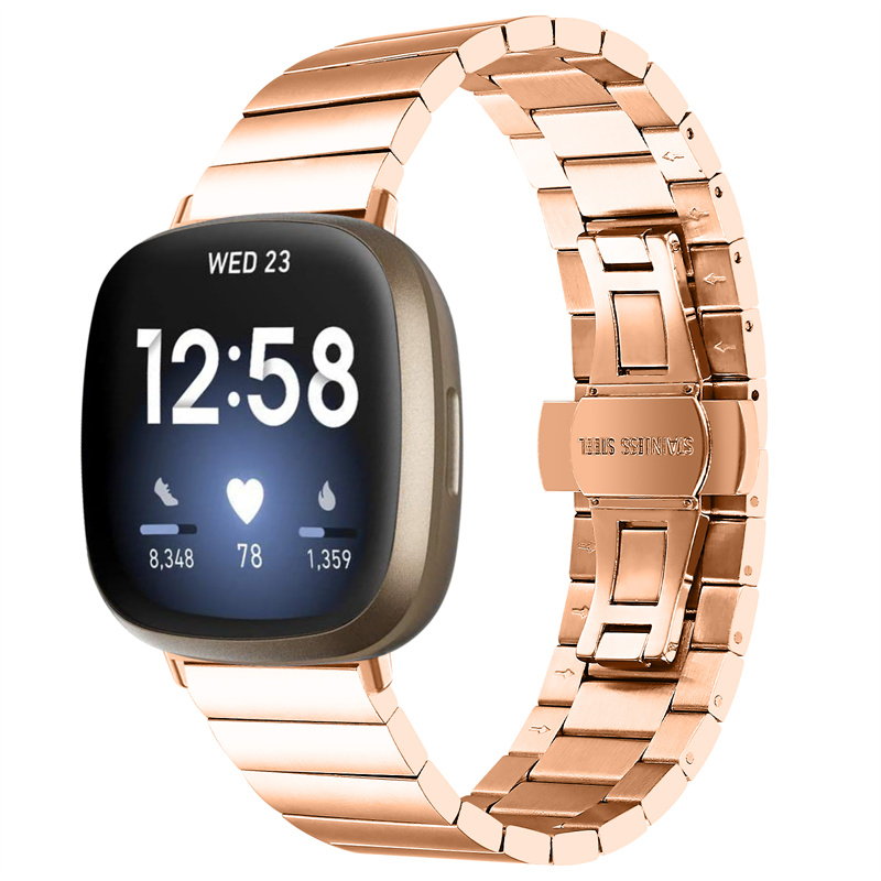 CBFV23 Fabryczne hurtowe motyle burzowe metalowe zegarek ze stali nierdzewnej pasek opaski do Fitbit Versa 3 Smartwatch
