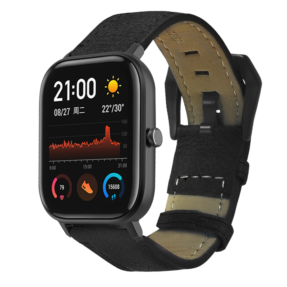 CBHA-112 Pasek do zegarka z prawdziwej skóry do Huami Amazfit GTS