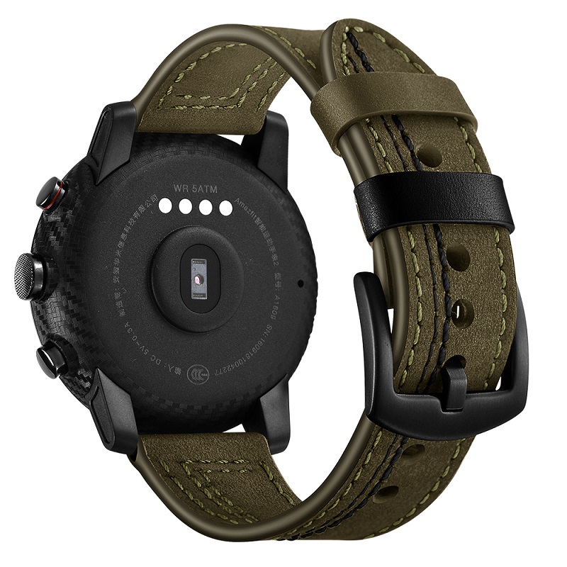 CBHA1001 Trendybay 22mm Leather Replacement Watch Strap with Stainless Metal Buckle