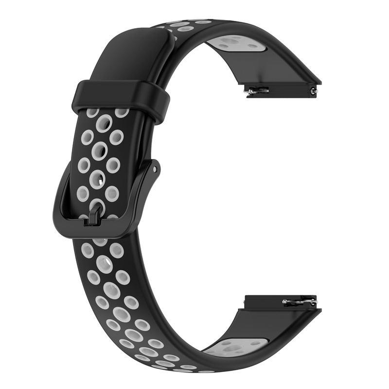 CBHB7-06 Hot Sale Dual Color Breathable Sport Silicone Watchband Bracelet Strap For Huawei Band 7 Watch