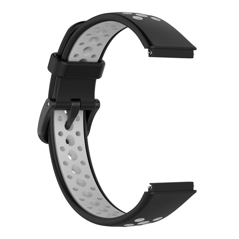 CBHB7-06 Hot Sale Dual Color Breathable Sport Silicone Watchband Bracelet Strap For Huawei Band 7 Watch