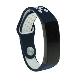 CBHW04 Double Colors Breathable Sport Silicone Watch Strap For Huawei Honor 3