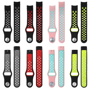 CBHW04 Double Colors Breathable Sport Silicone Watch Strap For Huawei Honor 3