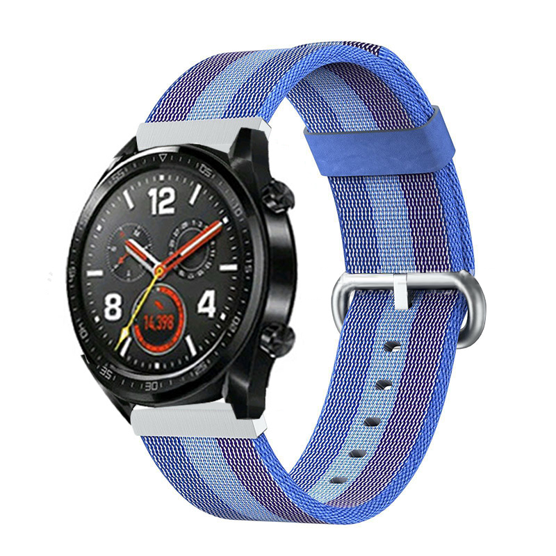 CBHW29 Muilt-color Striped Nato Nylon Watch Band For Huawei Watch GT