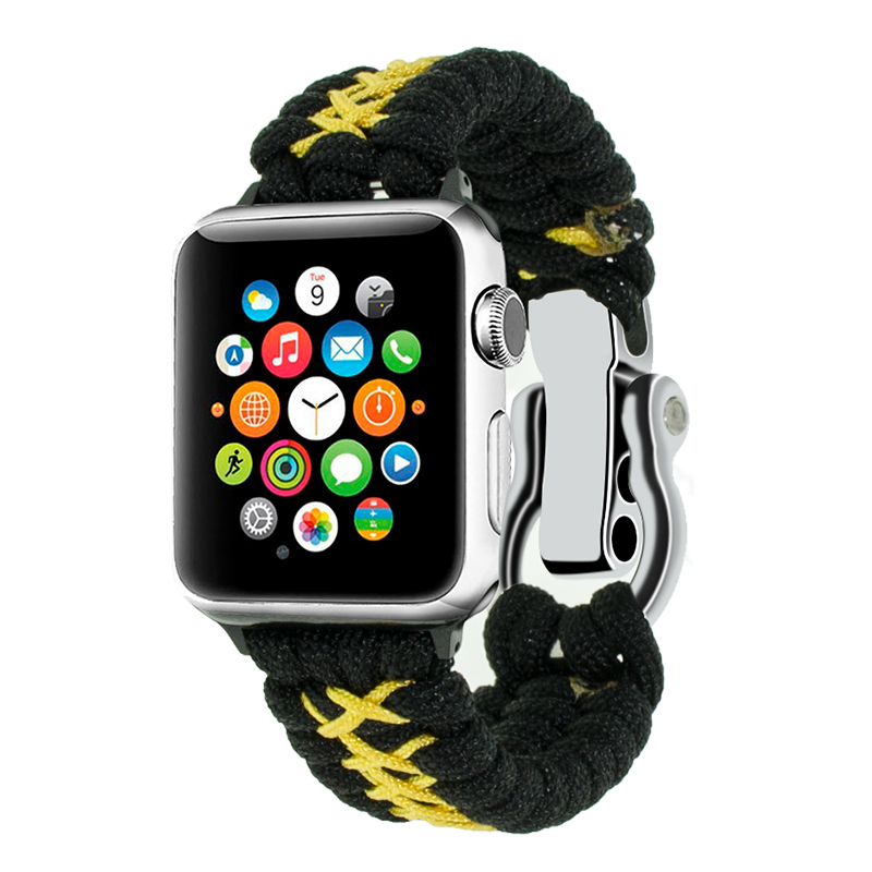 耐久性のあるスチールバックルとCBIW1015スポーツ編みナイロンロープパラコットウォッチバンド