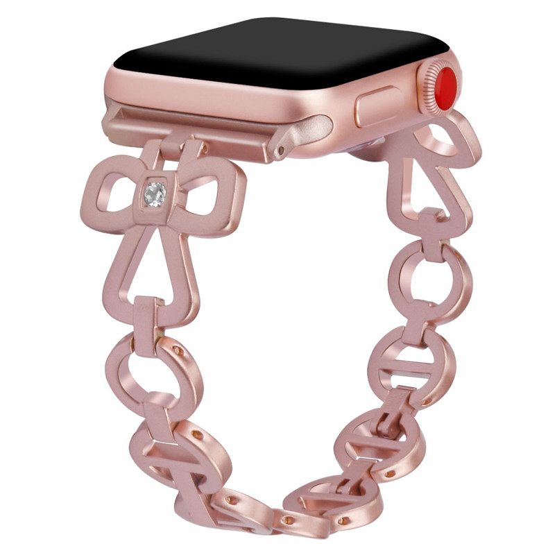 CBIW132 Stainless Steel Diamond Rhinestone Jewelry Wristband Strap For Apple Watch 1 2 3