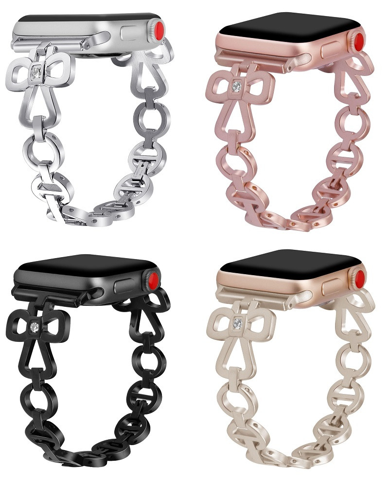 CBIW132 Stainless Steel Diamond Rhinestone Jewelry Wristband Strap For Apple Watch 1 2 3