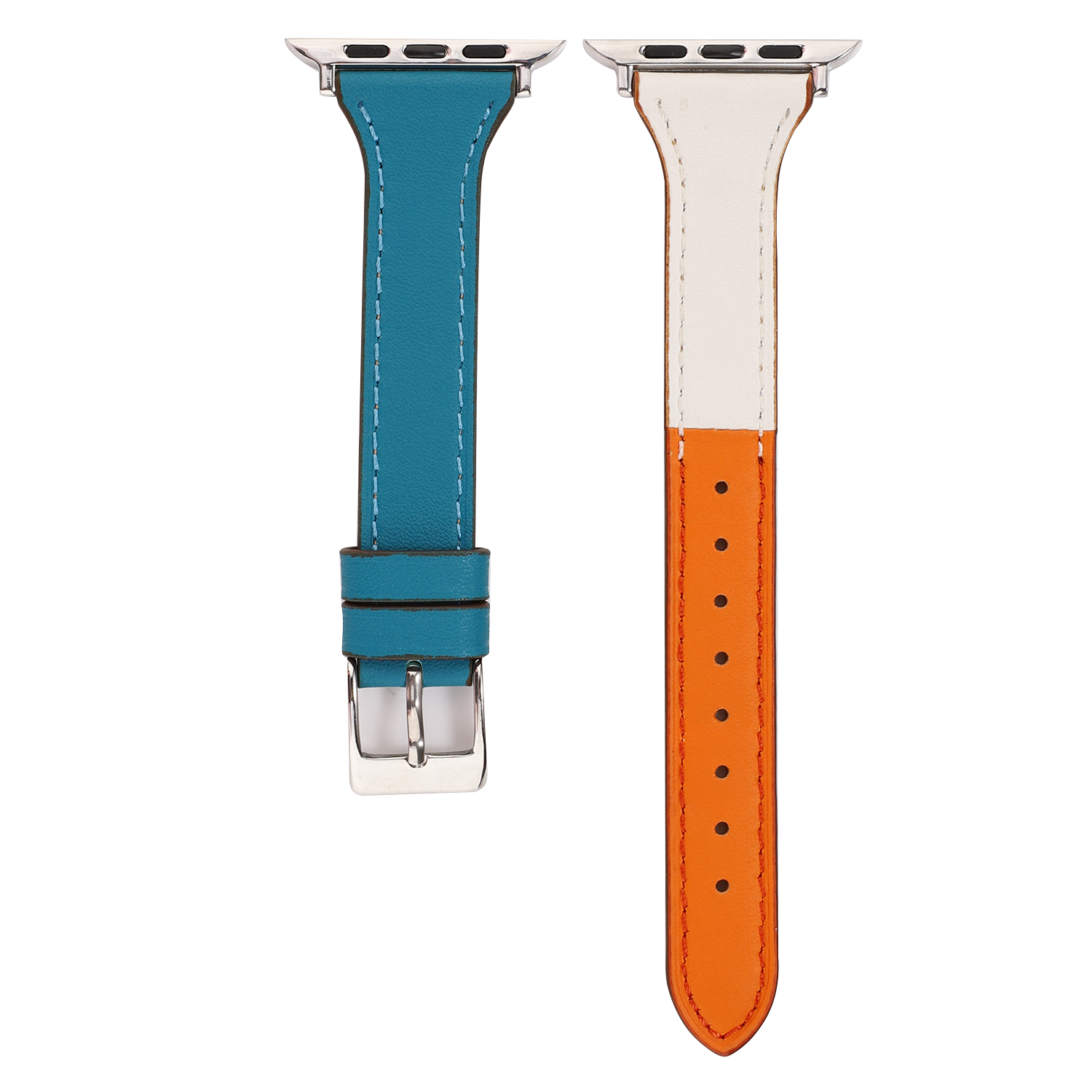 CBIW204 Banda de reloj de pulsera delgada delgada de cuero genuino para iWatch Series 6 5 4 3 SE Pulsera