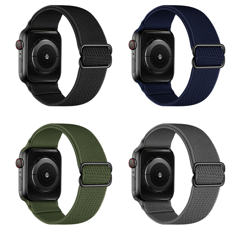 CBIW251 Новые Регулируемые Streachy Elastics Нейлоновый Ремешок для часов для Apple Watch Band 38 мм 40 мм 42 мм 44 мм для Серии Iwatch 6 5 4 3 2 1