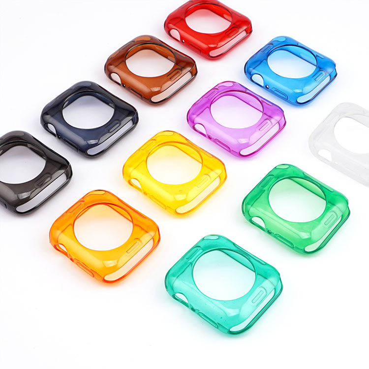 CBIW254 Venta caliente transparente TPU TPU Funda de cubierta para el reloj de Apple 38mm 40mm 42mm 44mm