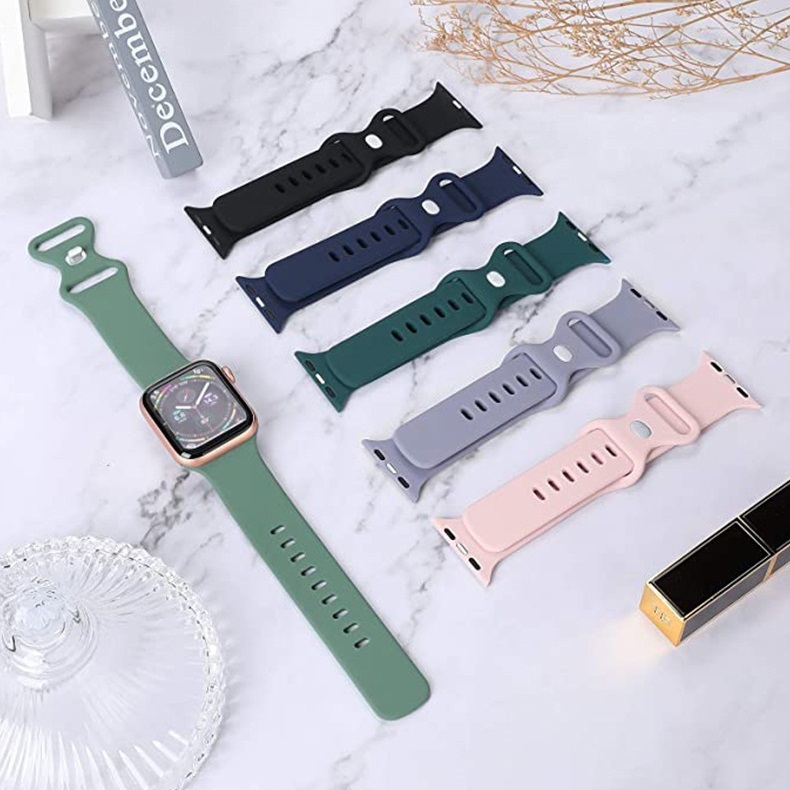 CBIW262 الرياضة سيليكون المعصم حزام الفرقة حزام لابل الذكية ووتش العصابات سلسلة 6 5 4 3 SE ل iWatch 38 42 40 44 ملم