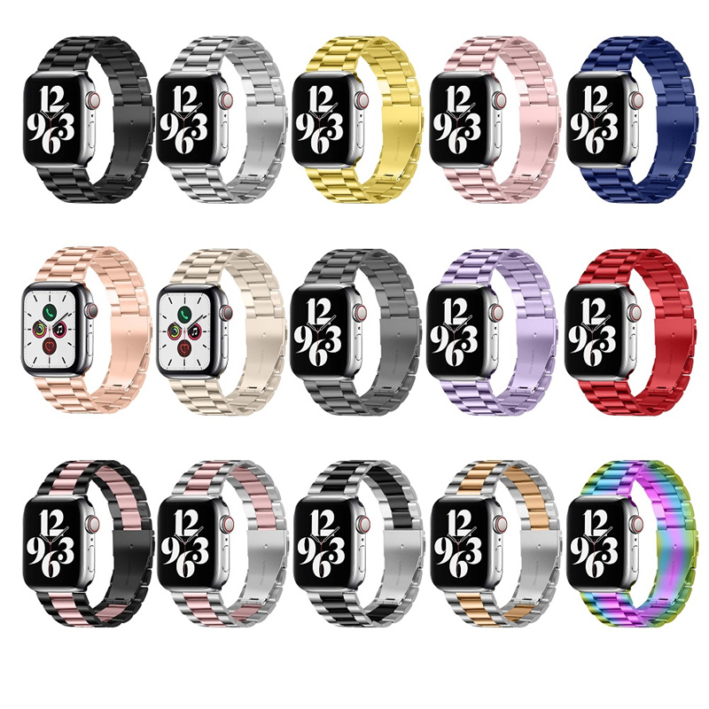 CBIW269 Linki łańcuchowe Bransoletka ze stali nierdzewnej opaska do zegarku Apple 49mm 45 mm 41mm 44 mm 40 mm 42 mm 38 mm
