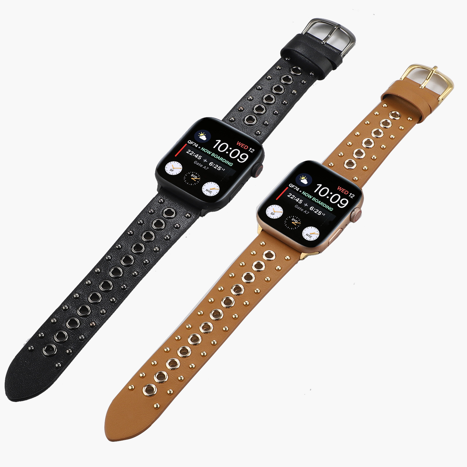 CBIW284 عصابات جلدية رصع ل Apple Watch Strap 44MM 40MM 42MM 38MM Series 6 5 4 3 2 1