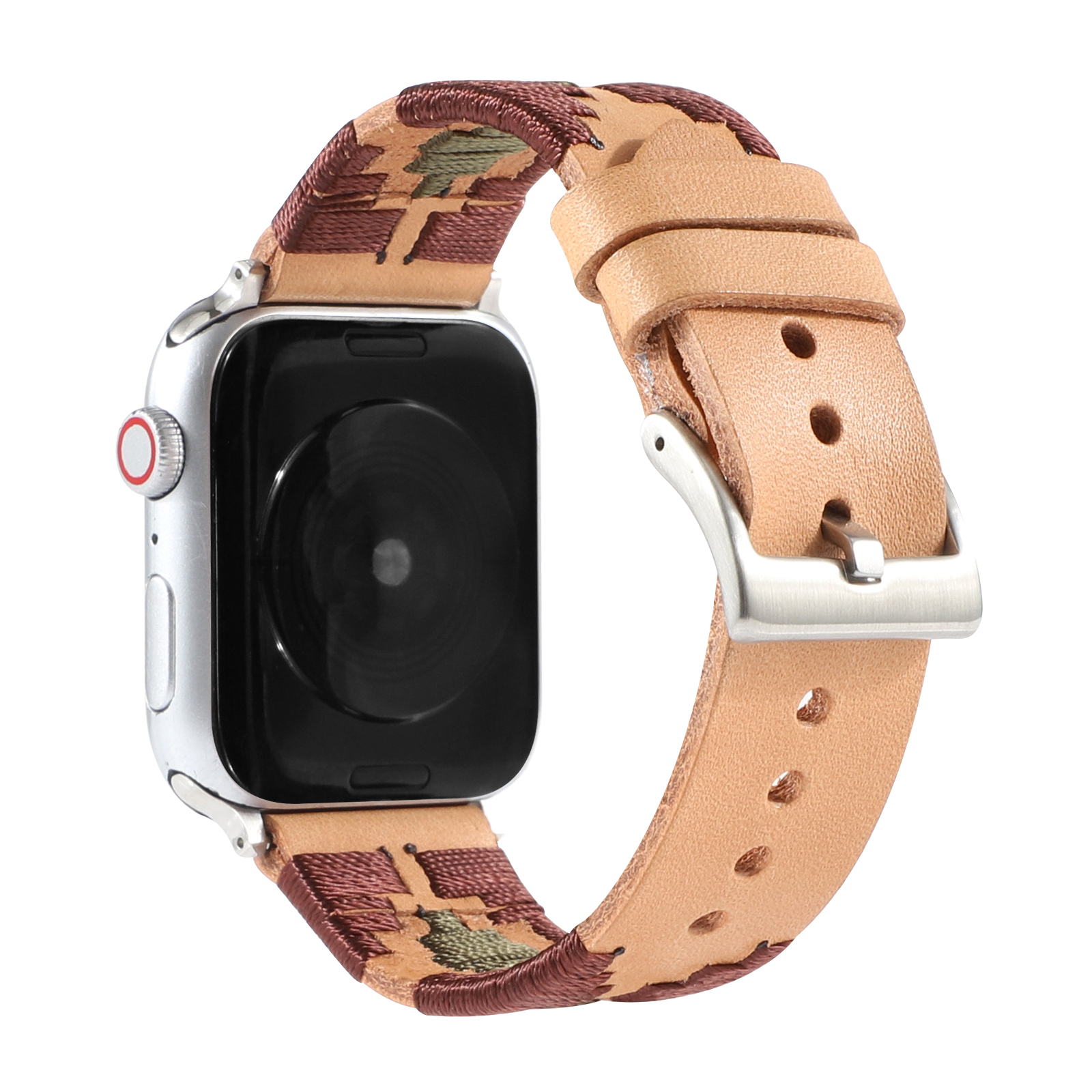 CBIW285 Factory Wholesale Handmade Braided Leather Vintage Watch Strap For Apple Watch Band 38 40 42 44 mm