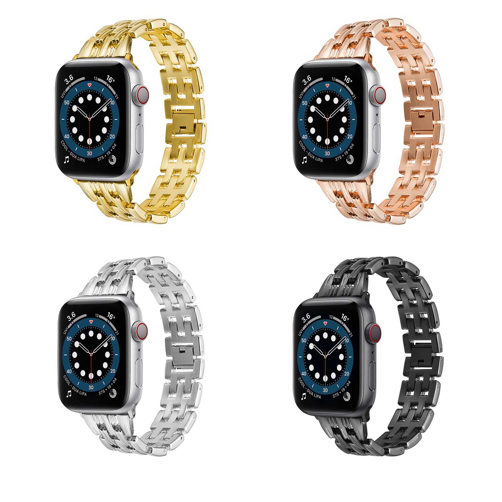 CBIW401 IWATCH serisi için Premium Metal Watchband, 6 5 4 3 2 1 Correa kayışı