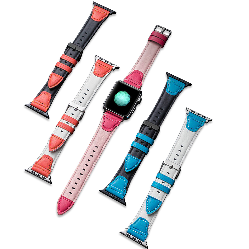 CBIW405 Genuine Leather Replacement Band Strap For Apple Watch SE Series 6 5 4 3 2 1