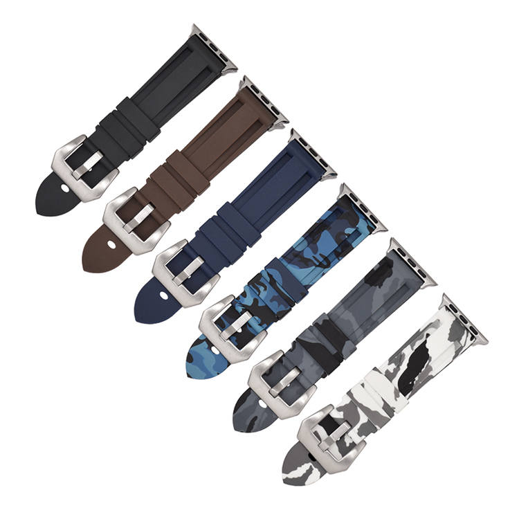 CBIW411 استبدال العصابات كامو المطاط سيليكون ووتش ل أبل ووتش 44 ملليمتر 40 ملليمتر 42 ملليمتر 38 ملليمتر