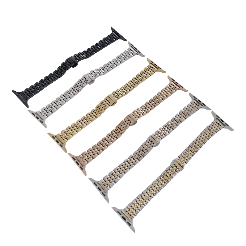 CBIW432 Mężczyźni Kobiety Luksusowe Moda Slim Metal Nadgarstek Zegarek Ze Stali Nierdzewnej Zegarek dla Apple Watch