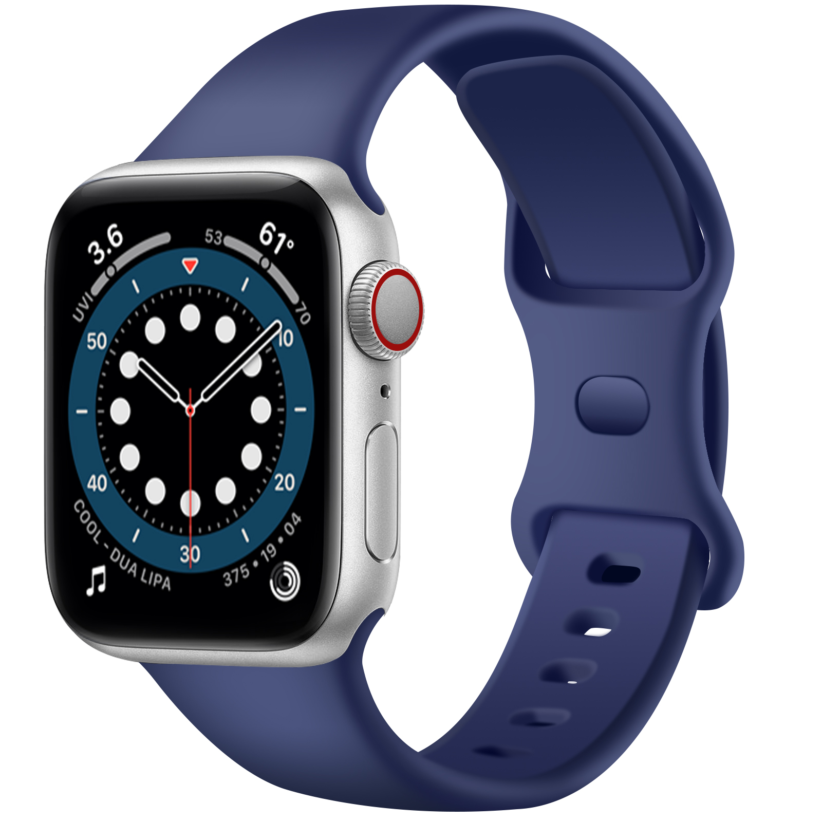 CBIW434 Silikonband Ersatzarmband für Apple Watch Serie 3 4 5 6 7 SE