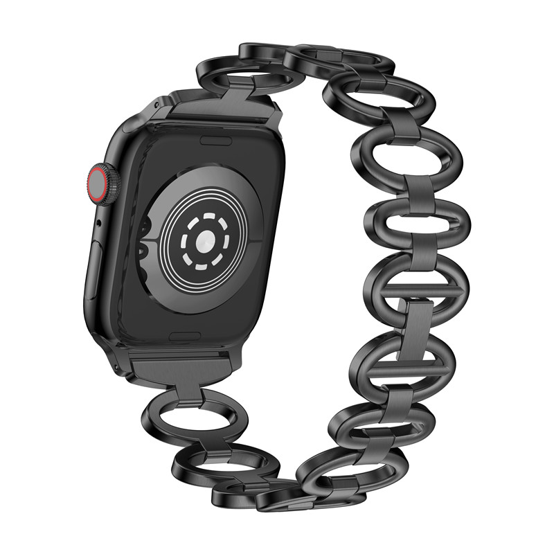 CBIW44 Oval Shaped Stainless Steel Watch Band For Apple Watch