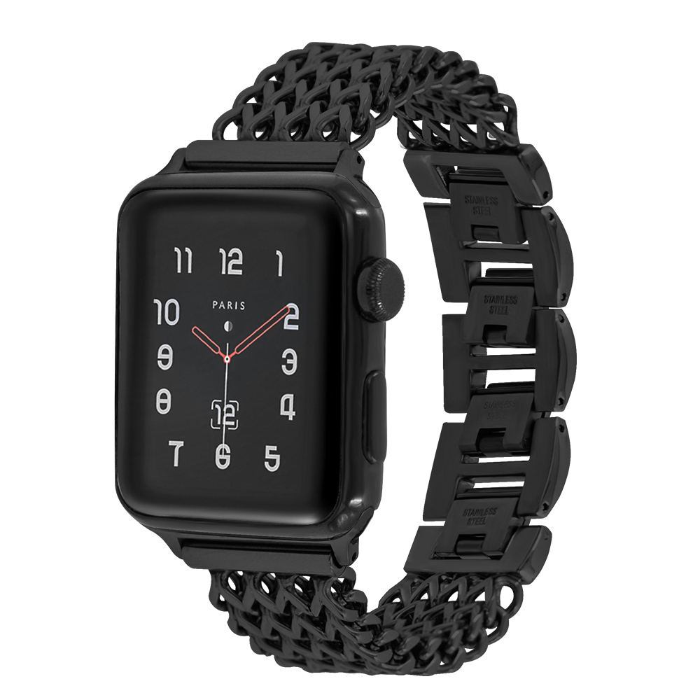 CBIW449 Trendybay Metalowy Zegarek Ze Stali Nierdzewnej Bransoletka Pasek dla Apple Watch Series 7 6 5 4 3 SE