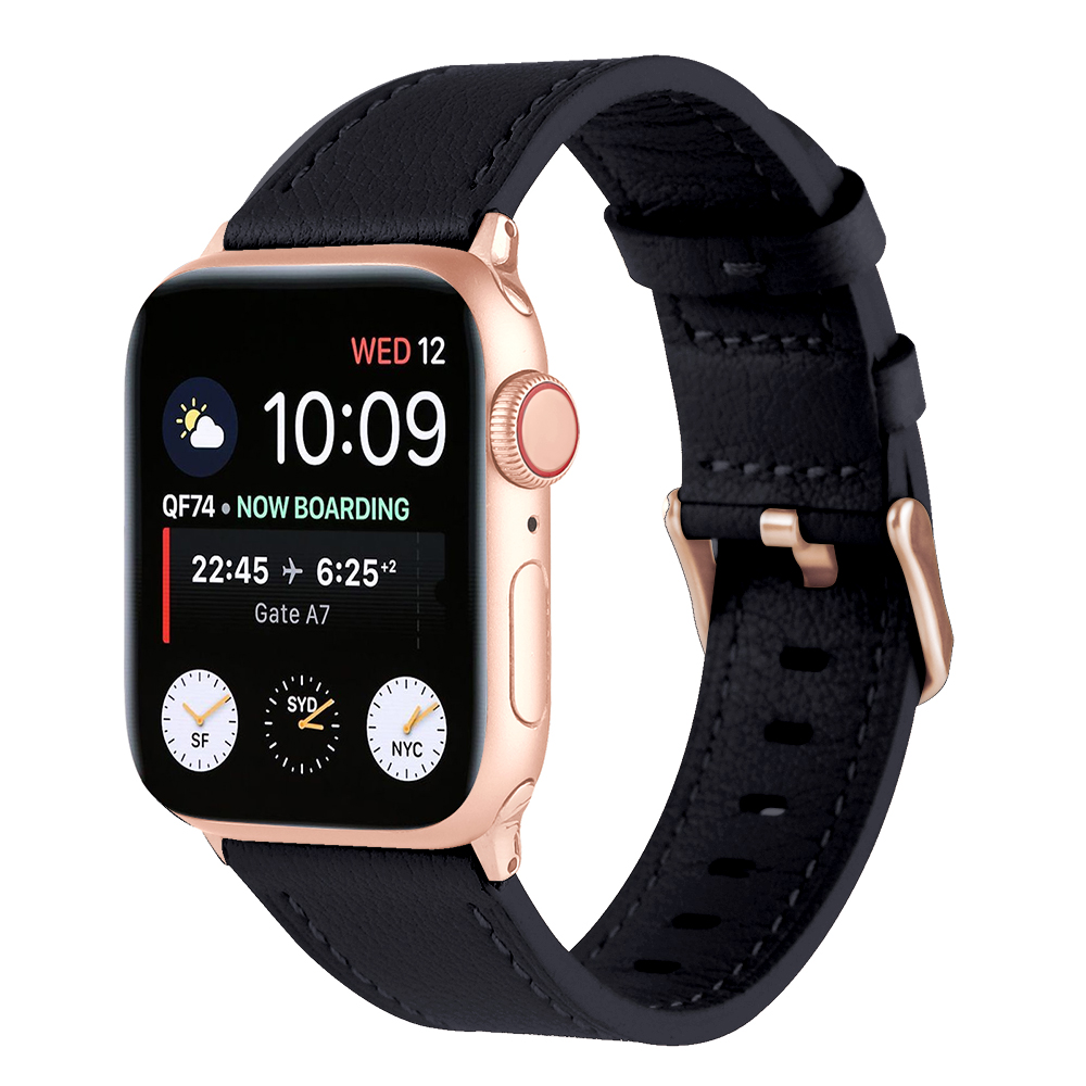 CBIW497 Роскошные подлинные кожаные запястья ремень для Apple Watch Band Series SE 7 6 5 4 3 2 1