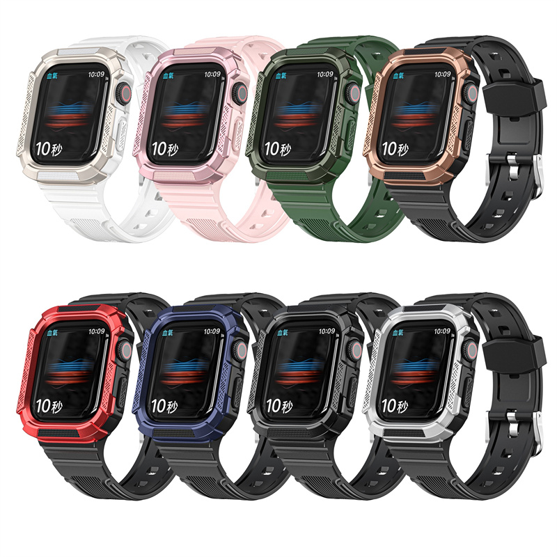 CBIW498 RUDGED TPU BEATSBEAD BEATSBEAD для Apple Watch Series 7 41 мм 45 -мм корпуса и полосы