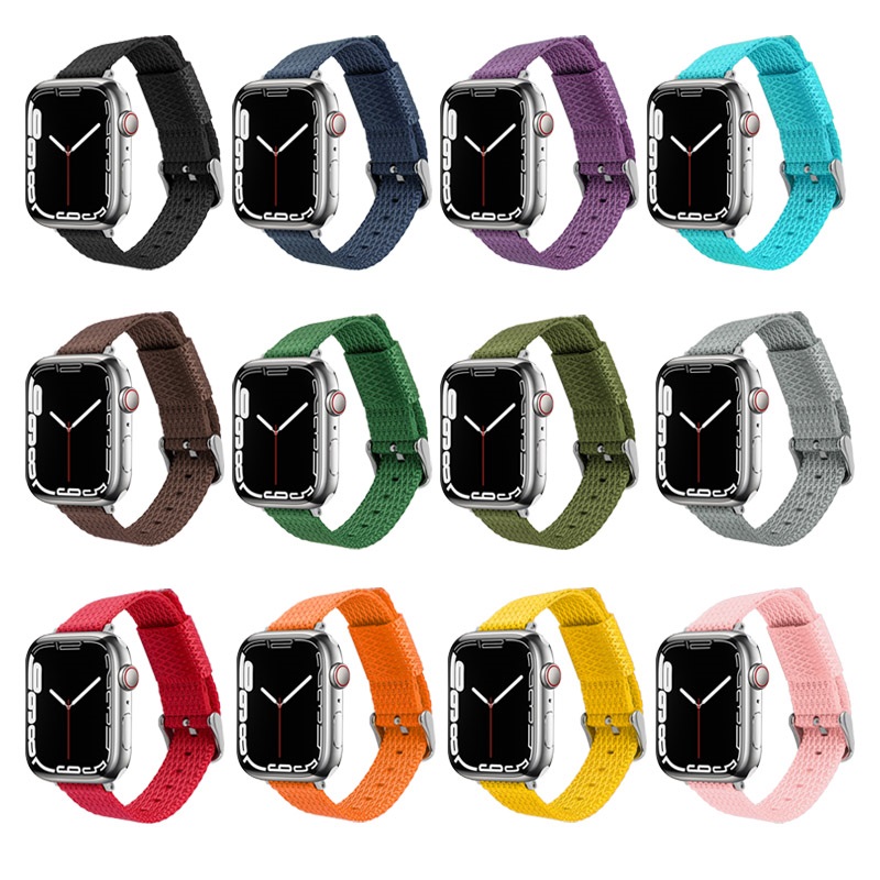 CBIW500 Pletający tkanin nylonowy dla Apple Watch Pass Series 7 SE 6 5 4 3 2 1