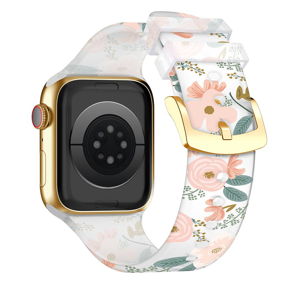 CBIW520 Apple Watch Ultra 49mm Serisi 8/7/5/4/3 için özel baskılı şeffaf saat bandı