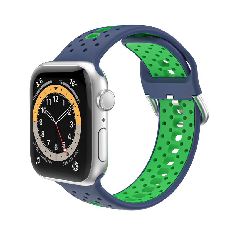 CBIW521 مزدوج سليكون سليكون سليون ووتش حزام لسلسلة Apple Watch Series 7 6 5 4 3