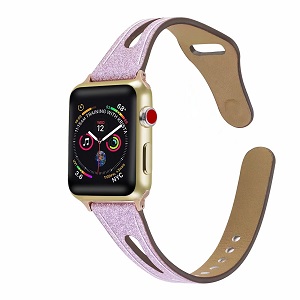 CBIW69-1 Bling Leather Watch Band For Apple Watch Series 1 2 3 4