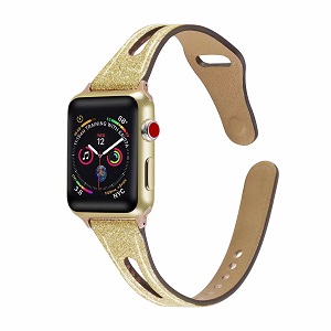 CBIW69-1 Bling Leather Watch Band For Apple Watch Series 1 2 3 4
