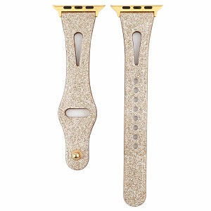 CBIW69-1 Bling Leather Watch Band For Apple Watch Series 1 2 3 4