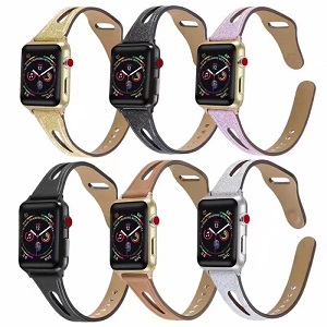CBIW69-1 Bling Leather Watch Band For Apple Watch Series 1 2 3 4