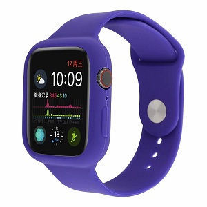 CBIW71 Sport Silicone Watch Band With Protective Case For Apple Watch