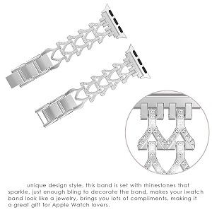 CBIW74 Nouveau Design Bling Bande De Montre En Métal Pour Apple Watch